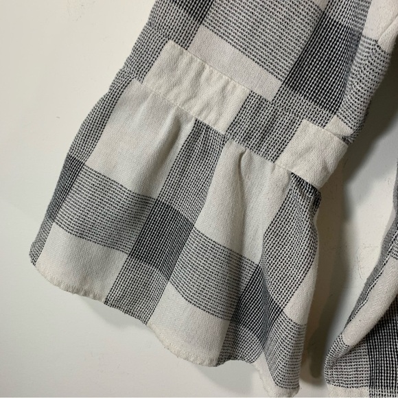 2/$35 Lane Bryant Plaid Bell Ruffle Sleeve Blouse Tunic - Picture 6 of 13